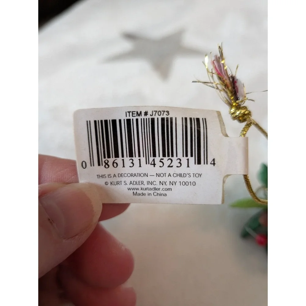 Kurt Adler Nanette Hilton Beach Palm Tree With Gifts Resin Christmas Ornament